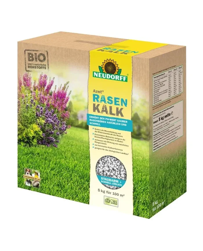 1,39 €/kg Neudorff Azet Rasenkalk kohlensaurer Kalk für Rasen und die Bodenfruchtbarkeit 5 Kg