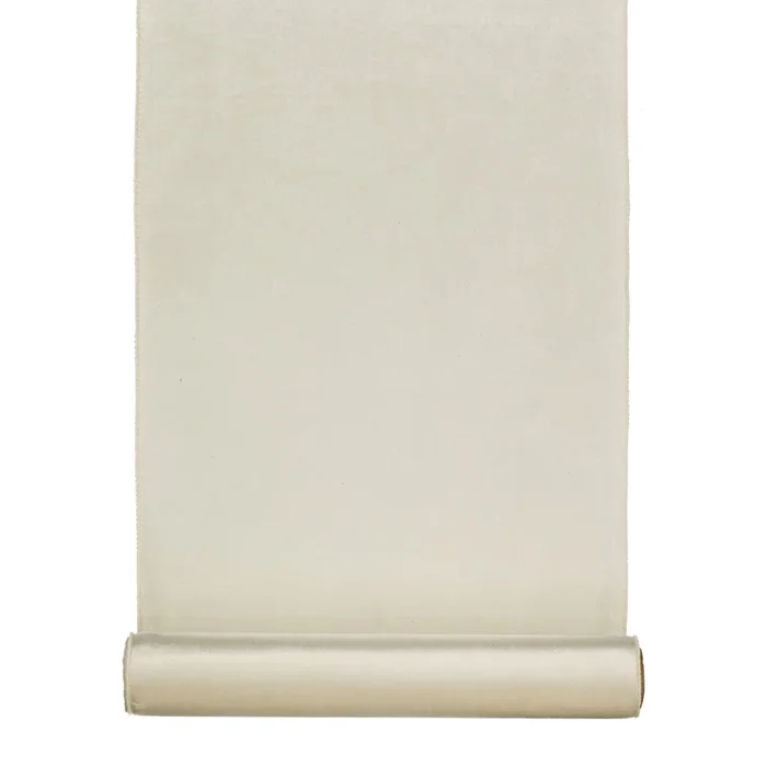 2er-Set Samt-Dekostoffrolle, creme, ca. 35 x 180 cm