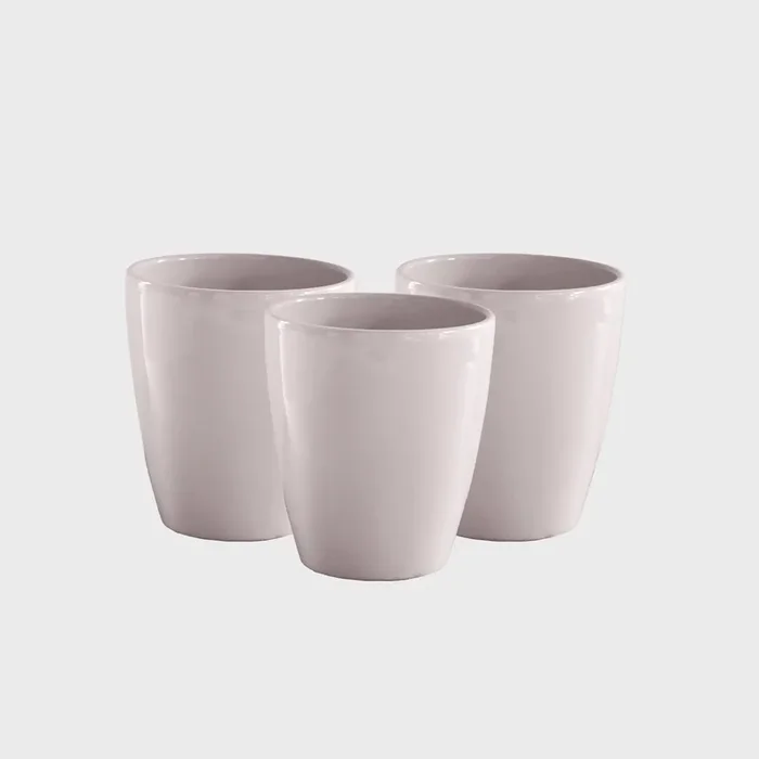3er Set Keramiktopf Cynthia 12cm Warmes Grau
