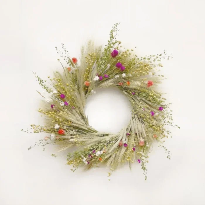 Ammobium Amaranth Wreath