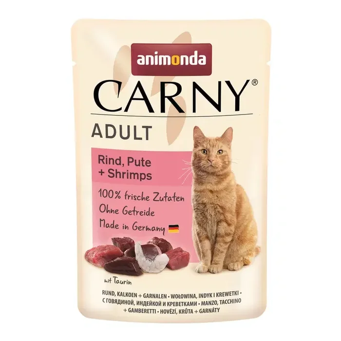 Animonda Cat, Carny Adult Rind, Pute und Shrimps, 85 g