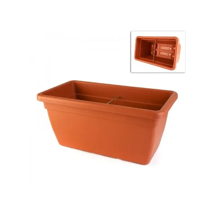 ANTHEA RECHTECKIGER PFLANZER 60cm TERRACOTTA