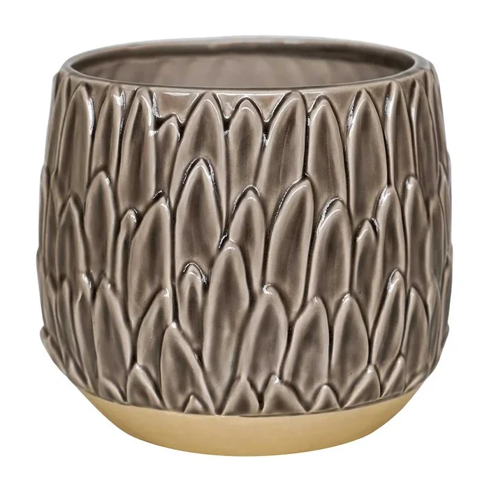 Arles Leaf Plant Pot – Mocha