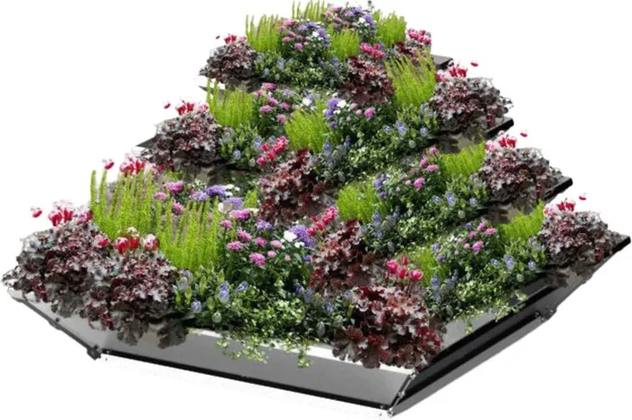 Avant Garden Hochbeet „HighBeet Cleo“- 4 Ebenen, Verzinktes Blech
