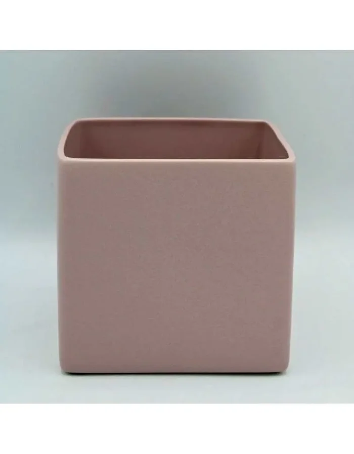 Basic Matt Cube Übertopf 7 cm Rosa