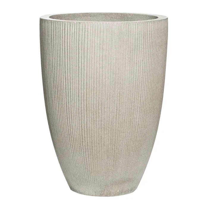 Ben Ridged Planter – Cement