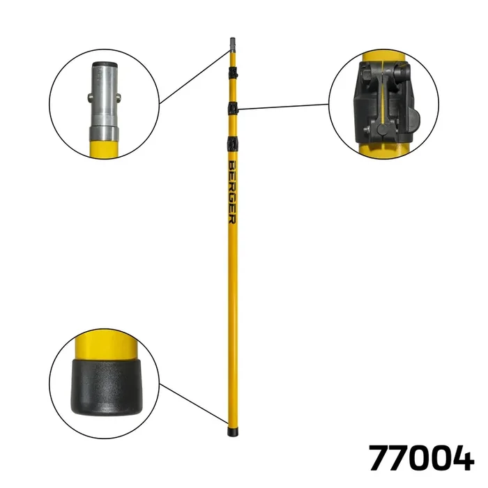 BERGER ArboRapid GFK | 77004 | Gelb | 4-teilige ausziehbare Teleskopstange aus Glasfaser