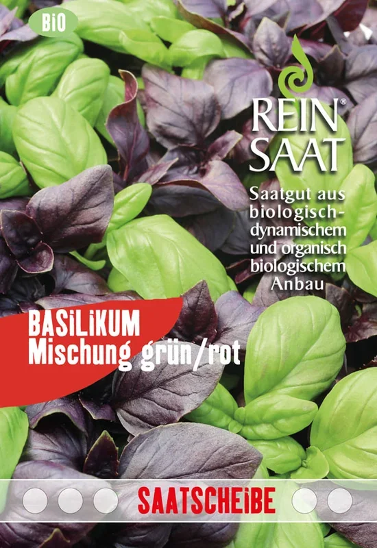 BIO Basilikum-Mischung (Saatscheibe) [MHD 12/2025]