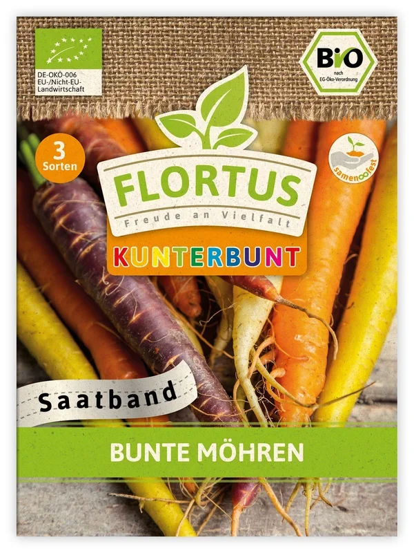 BIO Bunte Möhren (Saatband)