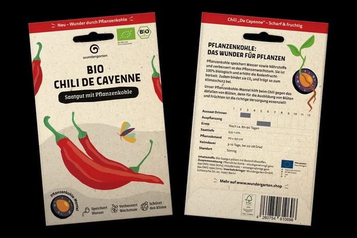 Bio Chili | Saatgut mit Pflanzenkohle-Mantel
