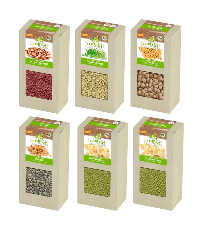 BIO Keimsprossen Set „Hülsenfrüchte“ mit 5 Sorten (1,2 kg)