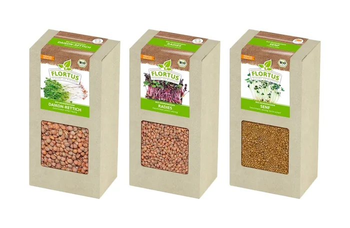 BIO Keimsprossen Set „Scharf“ mit 3 Sorten (600 g)
