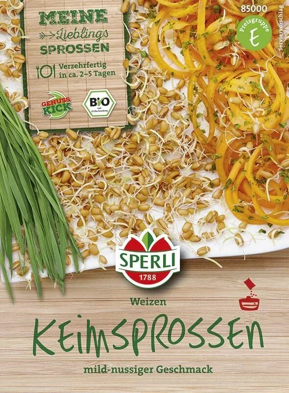 BIO Keimsprossen Weizen | 30 g | Geschmack mild-nussige | Ideal zur Sprossenzucht