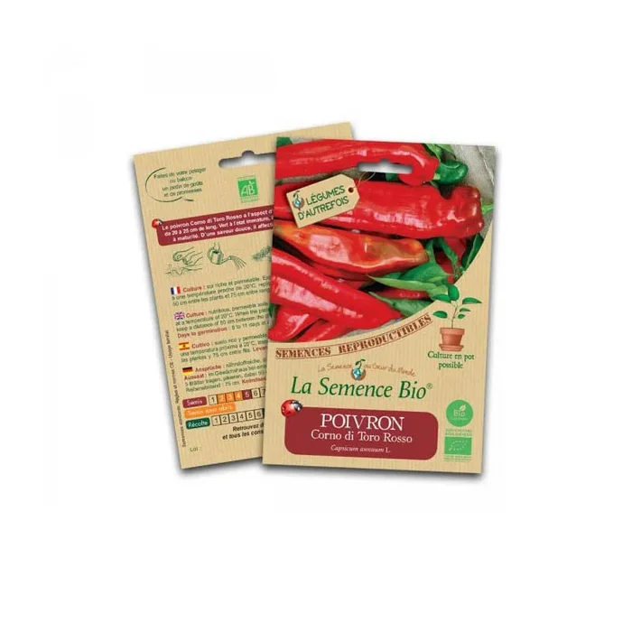 Bio-Saatgut – Paprika Corno di Toro rosso