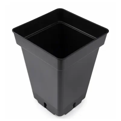 Blumentopf aus Kunststoff quadratisch schwarz 27x27x40 cm – 20 l