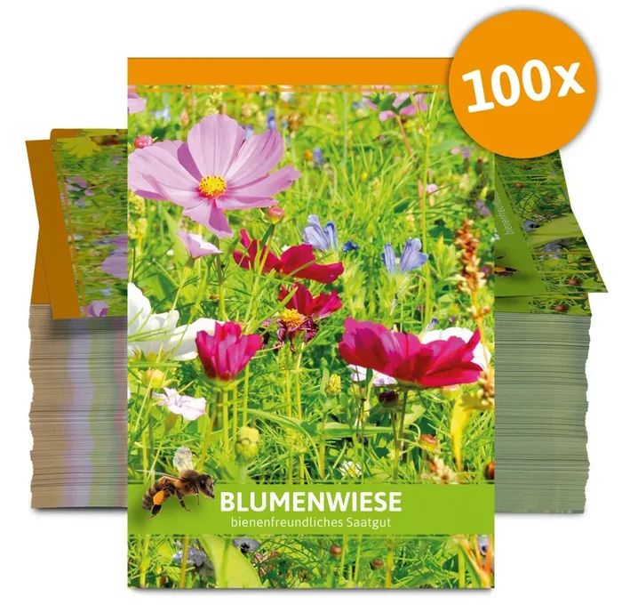 Blumenwiese für Werbezwecke (100 Tütchen)