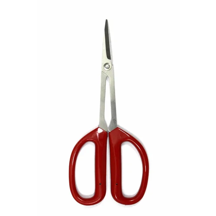 Bonsaischere 19.5 cm Edelstahl roter Kunststoffgriff