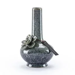 Brigitte Vase 10x10x17cm blau grün