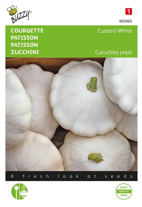 Buzzy Seeds Zucchini Custard White