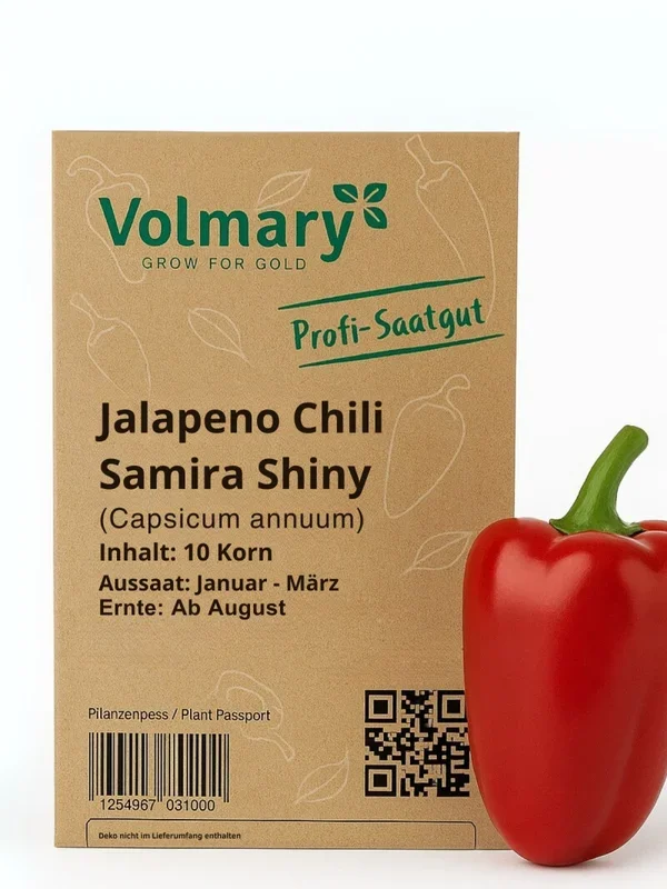 Chili Samira® Shiny WLS 2640, F1, Roter Jalapeno-Chili, sehr scharfe Früchte, viel Fruchtfleisch