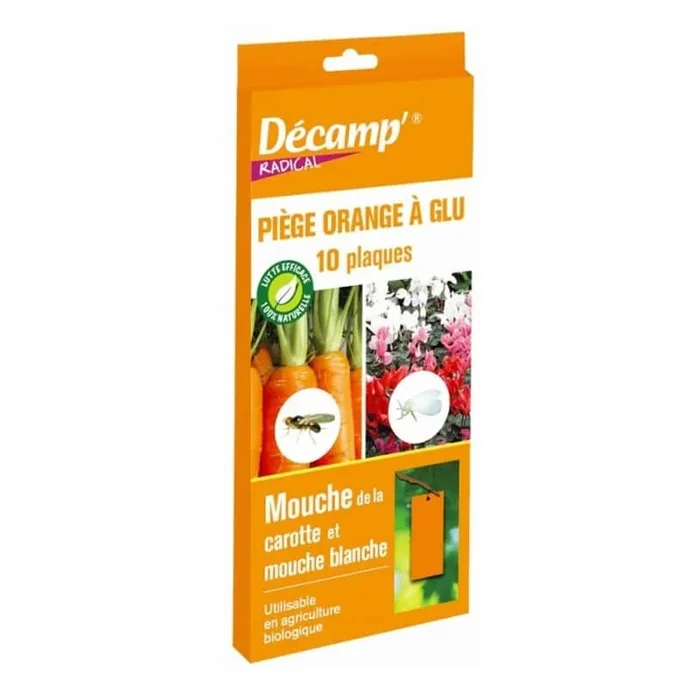 Chromatische Klebefalle ORANGE – 10 Platten – DECAMP