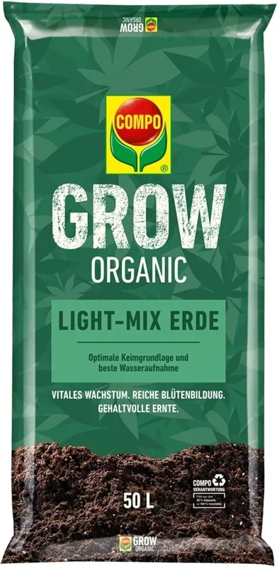 COMPO Grow Organic Light-Mix Erde, 50 l