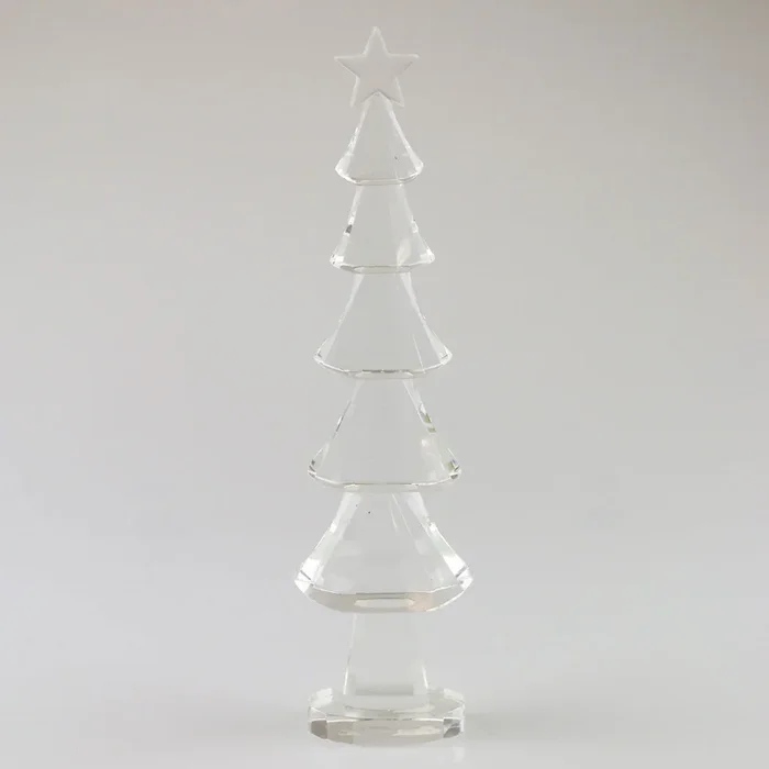Deko-Tannenbaum, klar, Glas, D7xH26,5 cm