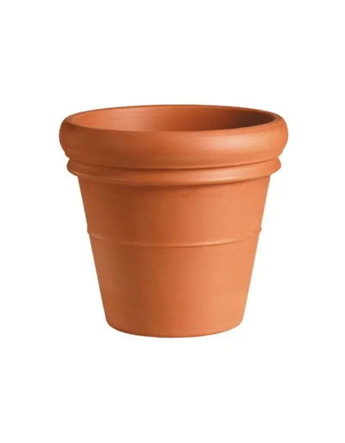 Doppelrand runder Topf D37 cm Terrakotta