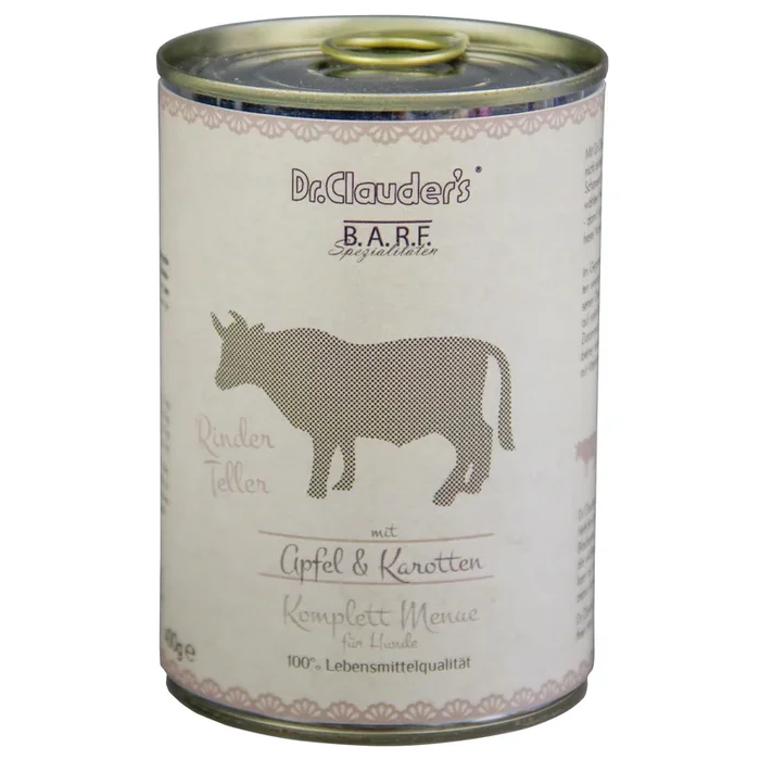 Dr. Clauder’s Barf-Komplettmenü ‚Rinderteller‘, Rind, 400 g
