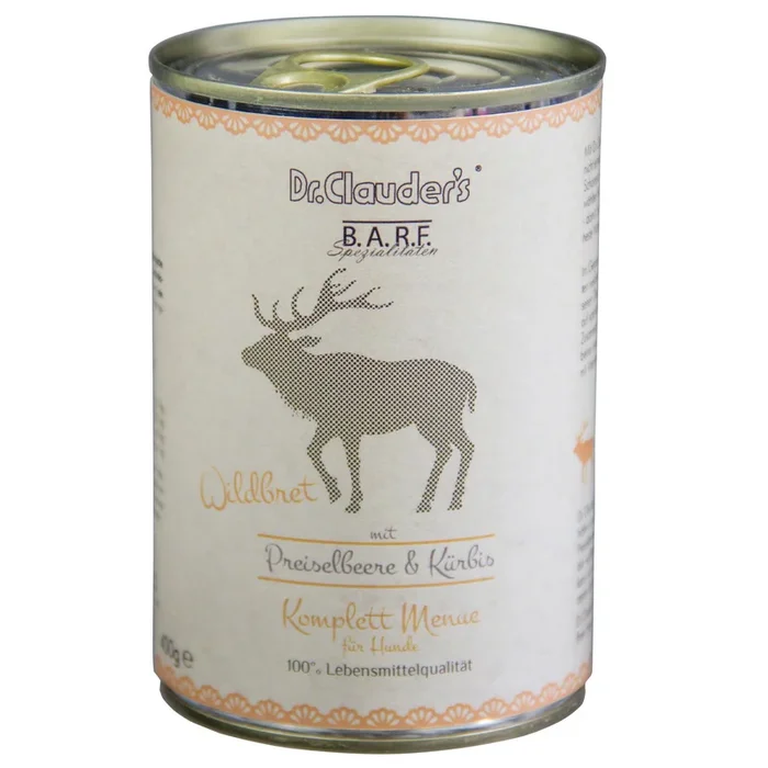 Dr. Clauder’s Barf-Komplettmenü ‚Wildbret‘, Wild, 400 g
