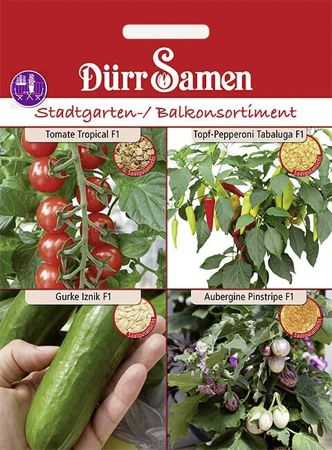 Dürr Stadtgarten-/ Balkonsortiment verschiedener Fruchtgemüse