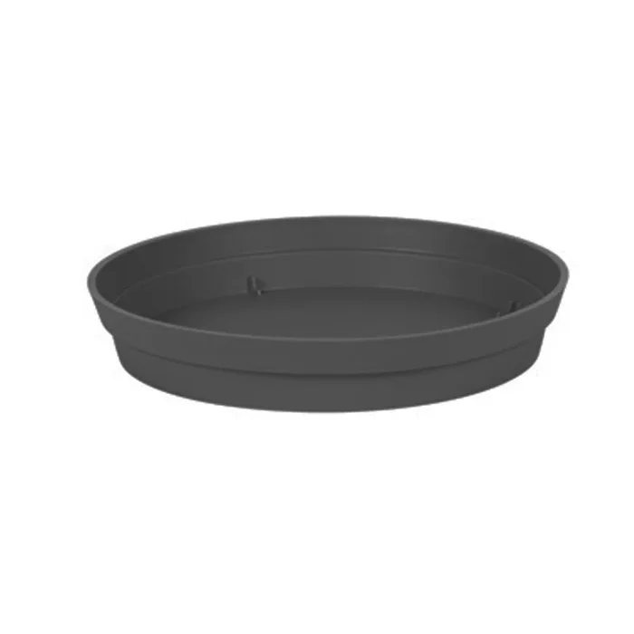 EDA – Runde Untertasse Toscane Ø22,5cm anthrazit