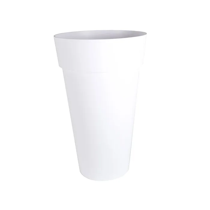 EDA Kunststoffe – Hohe runde Vase Toscane XXL 48x80cm 90L Weiß