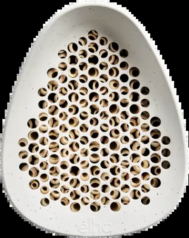 elho essential Bienenhotel 18cm, faseriges grau