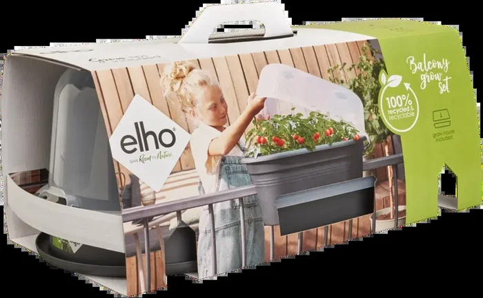 elho green basics Balkon Anzuchtset 55cm living schwarz