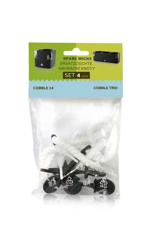 Ersatzdochte für Cobble & Cobble Trio – 4er Set