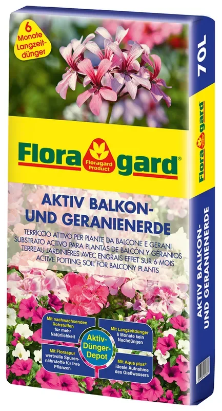 Floragard Aktiv Balkon- und Geranienerde 70l