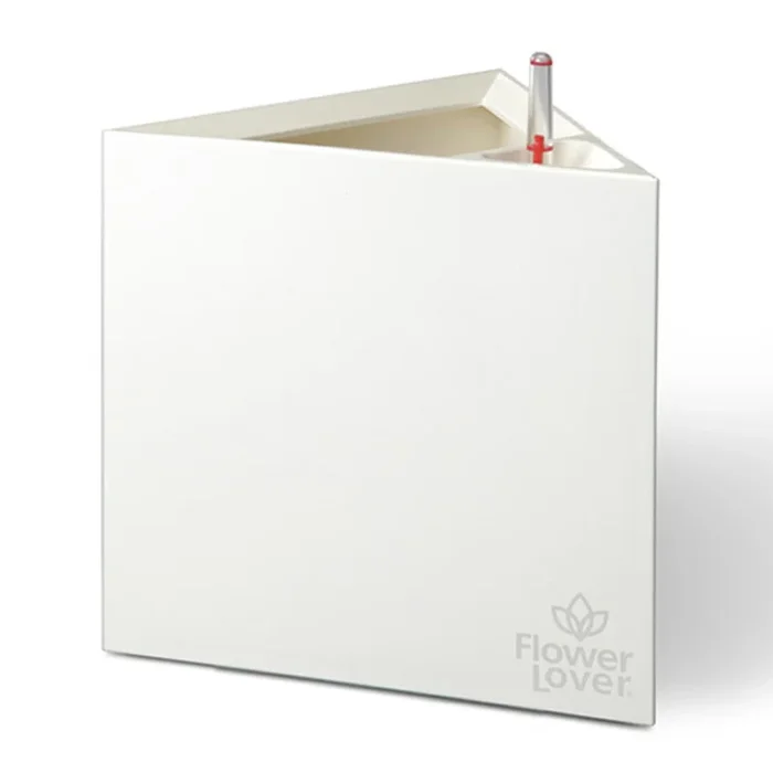 Flower Lover – Triangle selbstbewässernder Topf – 33x33x33cm – Weiß