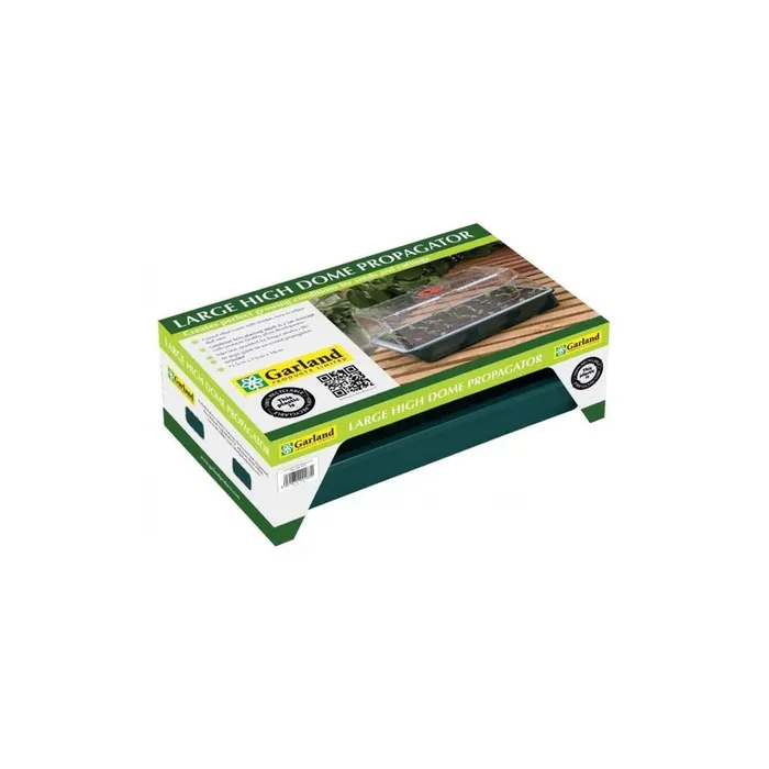 Garland Gewächshaus Großer High-Dome-Propagator mit Drainage Green BOX, Hartplastik, unbeheizt, 37,5x23x18 cm