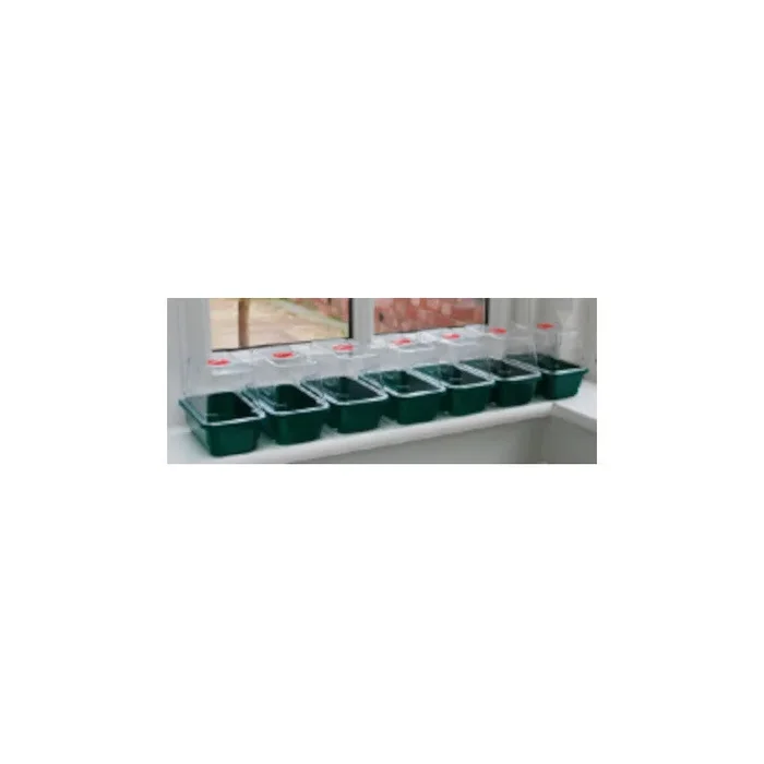 Garland Gewächshaus Mini High Dome Propagator Schwarz mit Drainage, Hartplastik, unbeheizt, 17x10x12 cm