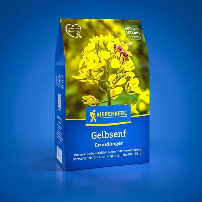 Gelbsenf, 500 g, Bessere Bodenvitalität – Nematodenbekämpfung – Wirtspflanze für Falter – Gründünger