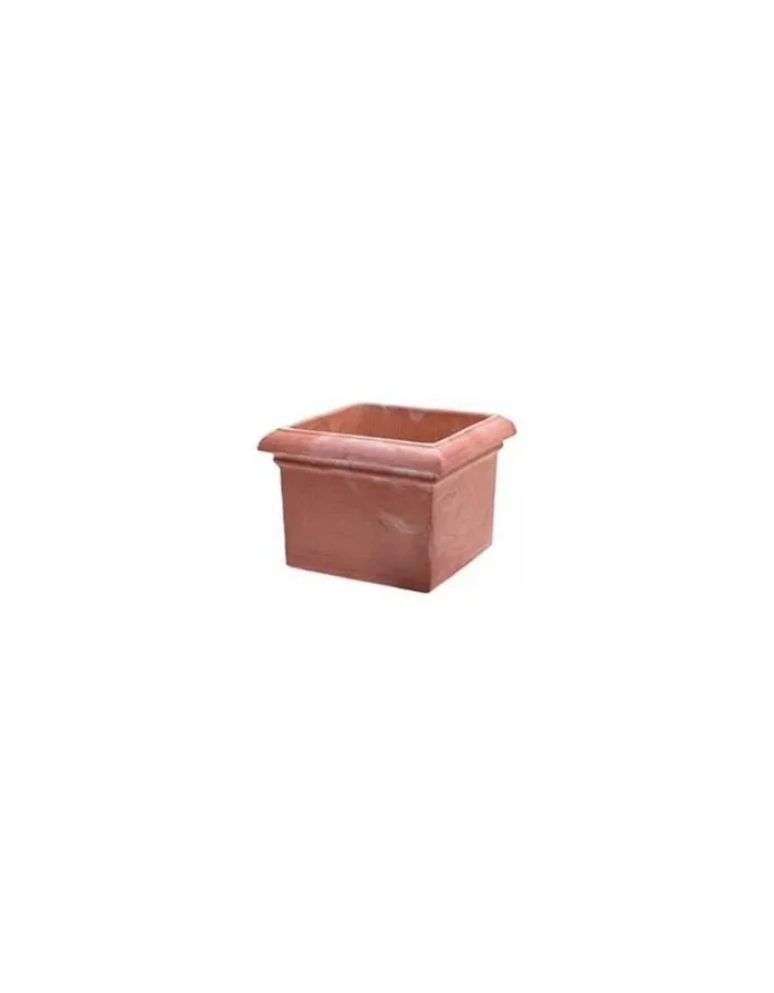 Glatter Siena Cube 23 cm Terrakotta