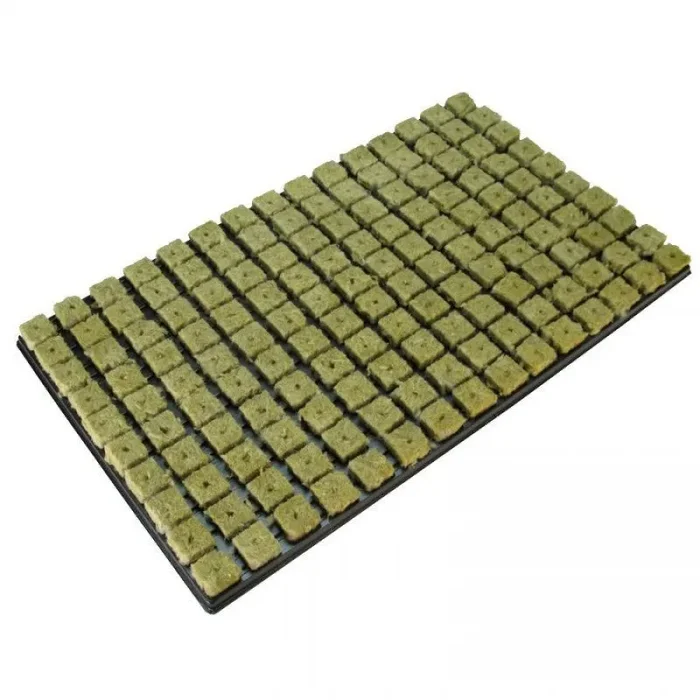 Grodan 25x25x40 mm Pflanzwürfel mit Loch und Pflanzgefäß 150 Stück, BOX 18 Stück