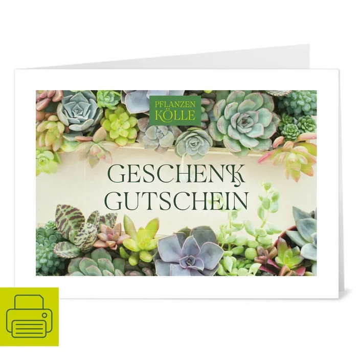 Gutschein zum Ausdrucken ‚Sukkulente‘