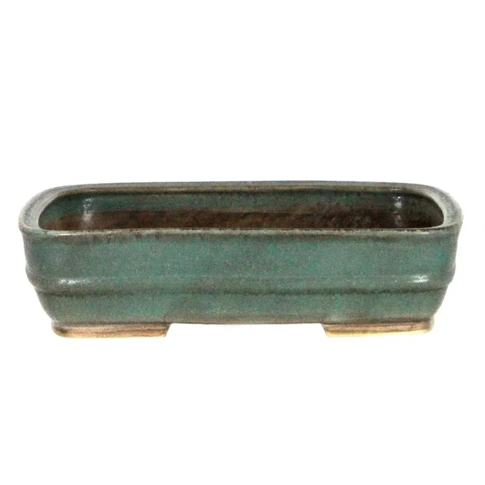 handgetöpferte Bonsaischale eckig frostfest glasiert unikat 23 x 19 x 6 cm