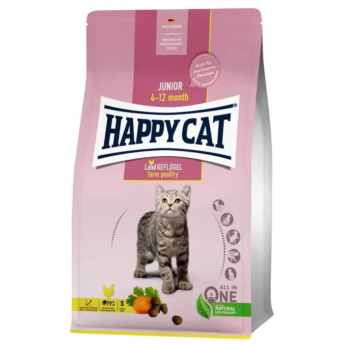 Happy Cat Junior Land-Geflügel, 300 g