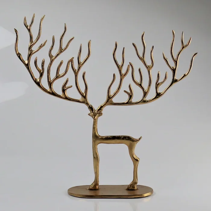Hirsch, gold, Höhe ca. 39 cm