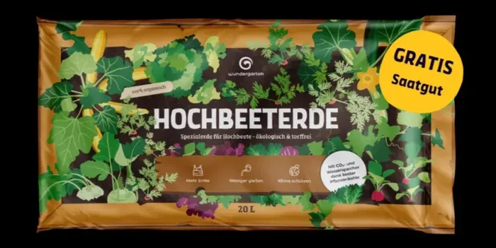 Hochbeeterde mit Pflanzenkohle 40 L – Saatgut geschenkt