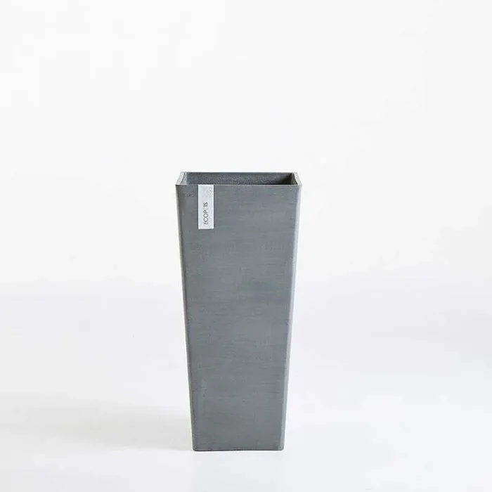 Hohe Vase Ecopots Rotterdam – Grau h 70cm