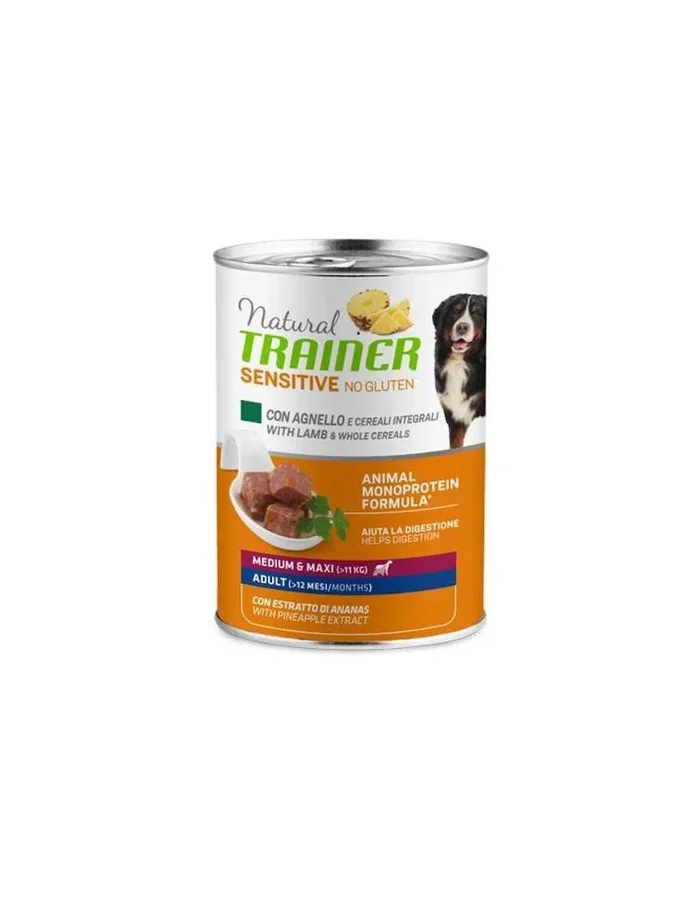 Hunde Nassfutter Natural Trainer Sensitive Glutenfrei Medium & Maxi Lamm 400 gr